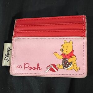 Disney Pink and Red Pooh Card Wallet